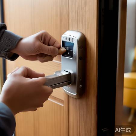 指纹锁快速安装，无损镶嵌。