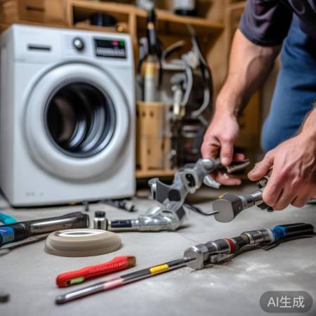 安装海尔洗衣机，备工具管道接口