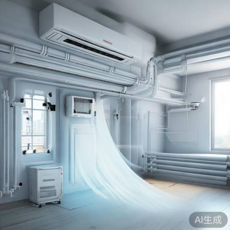 大金一拖三中央空调，一机控三室