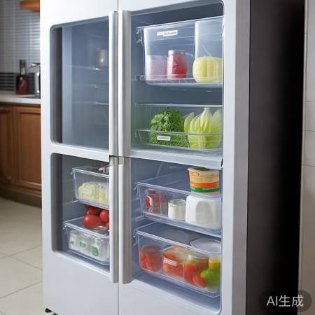 冰箱分类收纳盒，空间利用率高。